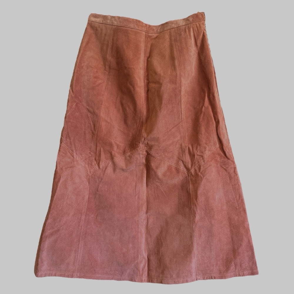 Vintage Leather Maxi Skirt, Size L